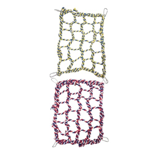 HOLIDYOYO 2 STÜCK Buntes Handgewebtes Kletternetz und Hängematte für Hamster und Eichhörnchen Robustes Langlebiges Pet Spielnetz für Vögel und Kleintiere Fördert Bewegung und Aktives HOLIDYOYO 2 STÜCK Buntes Handgewebtes Kletternetz und Hängematte für Hamster und Eichhörnchen Robustes Langlebiges Pet Spielnetz für Vögel und Kleintiere Fördert Bewegung und Aktives von HOLIDYOYO