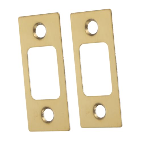 HOLIDYOYO 2 STÜCK Edelstahl Schließblech Robuste Türschließplatte für Holztüren Präzise Passform gegen Verriegelungsstörungen Einfache Montage Langlebiges Türbeschlag Zubehör für Haus und von HOLIDYOYO