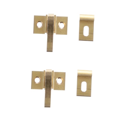 HOLIDYOYO 2 Sätze Messing Fenster und Schrankschnapper Hochwertiger Elbow Latch mit Schrauben Robust und Langlebig für Sicherheits und Fensterverschluss Geeignet für Gewerbliche und Private von HOLIDYOYO