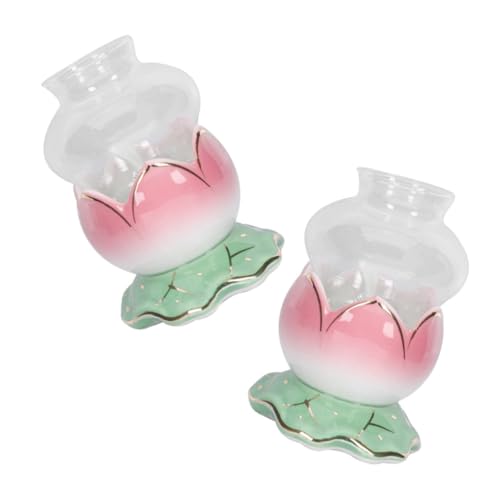 HOLIDYOYO Buddhistische Butterlampe Winddichte Öllampe aus Keramik Dekorative Petroleumlampe für Innenbereich Tempellampendekor für Buddha Tisch Exquisites Kreatives Design von HOLIDYOYO
