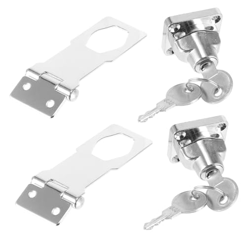 HOLIDYOYO 2 Sätze Schrank verriegelung aus Edelstahl mit Schlüssel Rostfreie Hasp Locks für Türen und Schränke Einfache Montage Sicherer Schutz für Zuhause und Büro HOLIDYOYO 2 Sätze Schrank verriegelung aus Edelstahl mit Schlüssel Rostfreie Hasp Locks für Türen und Schränke Einfache Montage Sicherer Schutz für Zuhause und Büro von HOLIDYOYO