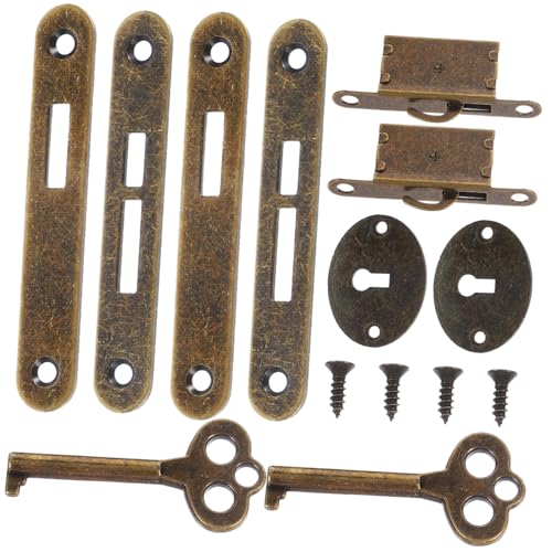 HOLIDYOYO 2 Sätze Vintage Verstecktes Möbelschloss für Holzboxen Dekoratives Einbauschloss mit Schlüssel Robustes DIY Schloss für Schmuckkästchen und Weinkisten Einfache Montage Antik HOLIDYOYO 2 Sätze Vintage Verstecktes Möbelschloss für Holzboxen Dekoratives Einbauschloss mit Schlüssel Robustes DIY Schloss für Schmuckkästchen und Weinkisten Einfache Montage Antik von HOLIDYOYO