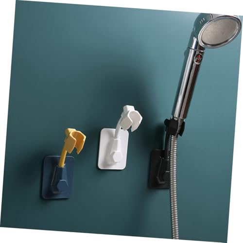 HOLIDYOYO 2 Stück Abs Duschkopfhalterung Verstellbar Punch Frei Klebepad Wandmontage ohne Bohren Stabiler Duschbrausehalter für Badezimmer Kompatibel mit Handbrause Schwarz von HOLIDYOYO