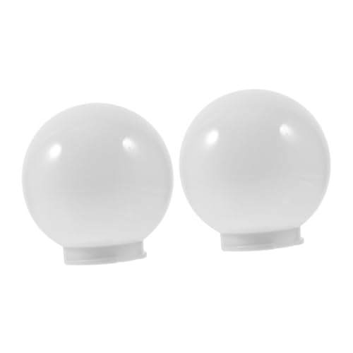 HOLIDYOYO 2 Stück Acryl Lampenschirm Kugelförmig Ømm Opal Lampenschutz Outdoor Lampen Zubehör Für Garten Terrasse Beleuchtung von HOLIDYOYO