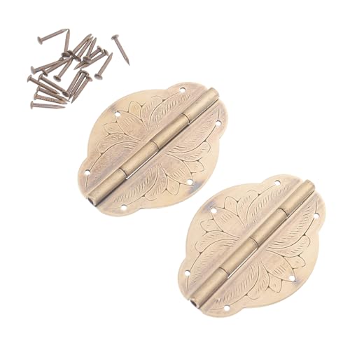 HOLIDYOYO 2 Stück Antike Messing Scharniere Kleine Schmuckschatullen Scharnier Für Holzkisten Retro Möbelscharnier Robust Für Schrank Türen Und Schmuckboxen HOLIDYOYO 2 Stück Antike Messing Scharniere Kleine Schmuckschatullen Scharnier Für Holzkisten Retro Möbelscharnier Robust Für Schrank Türen Und Schmuckboxen von HOLIDYOYO