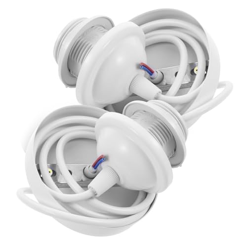 HOLIDYOYO 2 Stück Deckenfassung aus Metall Pendelleuchtenhalterung mit Kabel Weiß Verstellbare Höhe Kompatibel mit LED Halogen und Energiesparlampen für Schräge Decken Geeignet HOLIDYOYO 2 Stück Deckenfassung aus Metall Pendelleuchtenhalterung mit Kabel Weiß Verstellbare Höhe Kompatibel mit LED Halogen und Energiesparlampen für Schräge Decken Geeignet von HOLIDYOYO