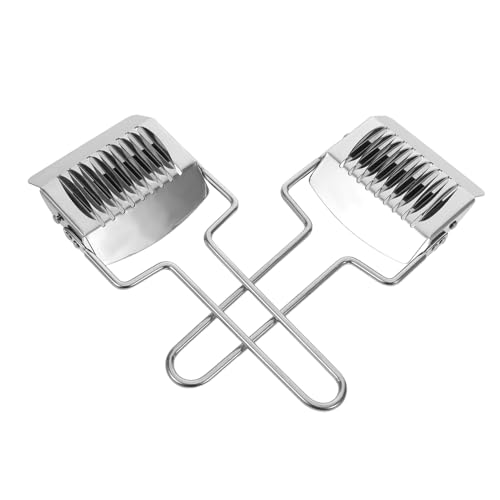 HOLIDYOYO 2 Stück Edelstahl Pasta Manuell Vielseitiger Nudelteiler und Frühlingszwiebelhacker Kompakter Nudelroller für Hausgemachte Spaghetti Robustes Küchenwerkzeug HOLIDYOYO 2 Stück Edelstahl Pasta Manuell Vielseitiger Nudelteiler und Frühlingszwiebelhacker Kompakter Nudelroller für Hausgemachte Spaghetti Robustes Küchenwerkzeug von HOLIDYOYO