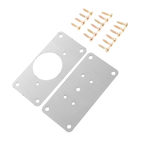 HOLIDYOYO 2 Stück Edelstahl Scharnier Reparaturplatte mit Verstärkter Glatter Oberfläche zur Möbelreparatur Einfache Montage für Küchenschranktüren Schränke Stühle und Holzmöbel von HOLIDYOYO