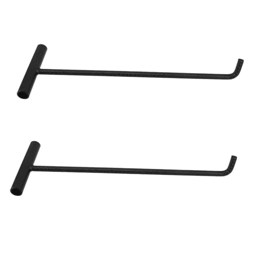 HOLIDYOYO 2 Stück Edelstahl T Form Schachthaken Manhole Cover Lifter Schwerlast Hebewerkzeug mit Komfortgriff für Kanaldeckelöffnung und Wartung im Außenbereich HOLIDYOYO 2 Stück Edelstahl T Form Schachthaken Manhole Cover Lifter Schwerlast Hebewerkzeug mit Komfortgriff für Kanaldeckelöffnung und Wartung im Außenbereich von HOLIDYOYO
