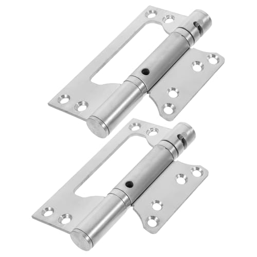 HOLIDYOYO 2 Stück Hydraulisches Türscharnier Edelstahl Unsichtbar Selbstschließend Leise Dämpfend Für Wohn Geschäftsholztüren von HOLIDYOYO