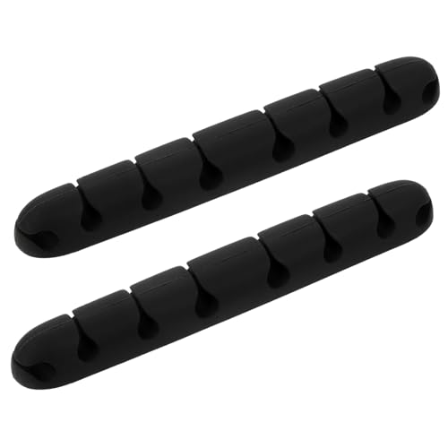 HOLIDYOYO 2 Stück Kabelhalter mit Slots aus Selbstklebender Kabelorganizer für Schreibtisch Geeignet für Ladekabel USB und Kopfhörerkabel bis Praktische Kabelführung von HOLIDYOYO