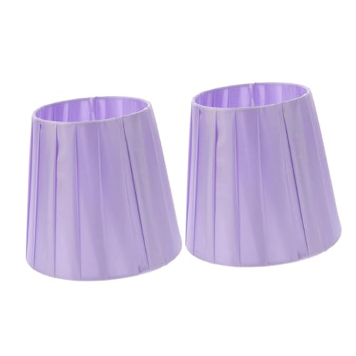 HOLIDYOYO 2 Stück Kleine Lampenschirme aus Stoff und Eisen Eleganter Lampenschirm für Tisch Steh Wand Pendelleuchten Fassung Kompatibel Langlebig und Praktisch für Innenbeleuchtung von HOLIDYOYO