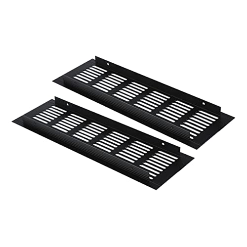HOLIDYOYO 2 Stück Lüftungsgitter Aluminiumlegierung Atmungsaktive Möbelventile Rechteckige Belüftungsabdeckung für Schränke Badezimmer und Küchen Feuchtigkeits und Geruchsresistent von HOLIDYOYO