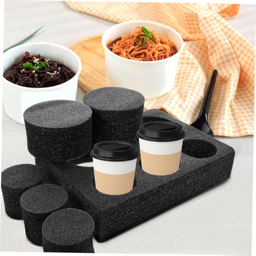 HOLIDYOYO 2 Stück Mehrloch Schaumstoff Getränkehalter Wiederverwendbares Tablett für Milchtee Kaffee Soda Leichter to go Becherhalter für Effiziente Bestellverwaltung und Vielseitigen von HOLIDYOYO