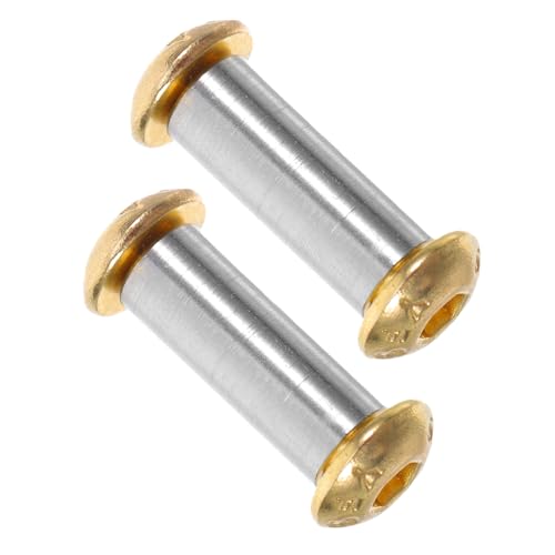 HOLIDYOYO 2 Stück Messing Messergriff Nieten Robuste Befestigungselemente für DIY Küchenmesser Griffreparatur Schnelles Werkzeug zur Griffbefestigung Geeignet für Holz Metallmesser von HOLIDYOYO