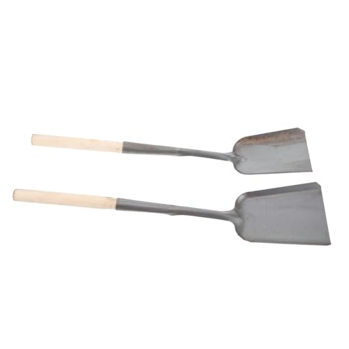 HOLIDYOYO 2 Stück Metall Ascheschaufel Stabile Leichte Reinigungsschaufeln für Garten Kamin und Kompost Langlebig Tragbar Einfach zu Bedienen Verstauen Geeignet für Erwachsene von HOLIDYOYO