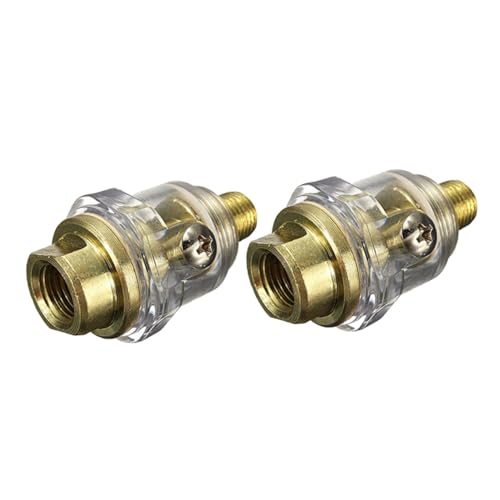 HOLIDYOYO 2 Stück Mini In Line Lubricator Pneumatik Ölspender für Druckluftwerkzeuge Automatische Schmierung Robust und Schnell zu Installieren Teiliges für Kompressor Zubehör von HOLIDYOYO
