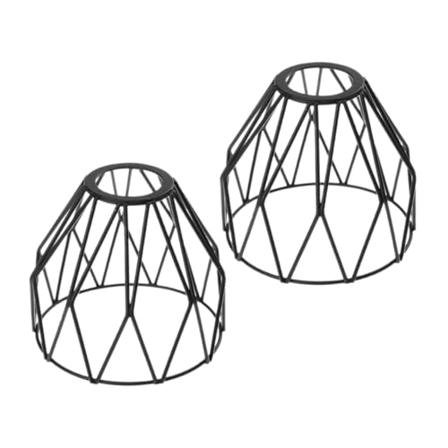 HOLIDYOYO 2 Stück Pendelleuchte Lampenschirm Schmiedeeisen Vintage Käfig Design für Deckenleuchten Geeignet für Restaurant Hotel und Wohnzimmer von HOLIDYOYO
