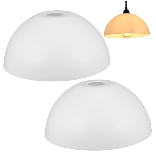 HOLIDYOYO 2 Stück Pilz Lampenschirme für Tischlampen Weiße LED Lampenabdeckung mit Mittelloch Geeignet für Schreibtisch und Nachttischlampen Installieren und Langlebig von HOLIDYOYO