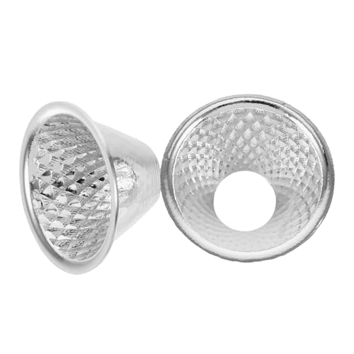 HOLIDYOYO 2 Stück Scheinwerferabdeckung Lampenschirme Zubehör Reflektorring Ersatz Für Scheinwerfer Reflektorring Ersatz Für Taschenlampe LED Licht Reflektorbecher Ersatz Silber von HOLIDYOYO