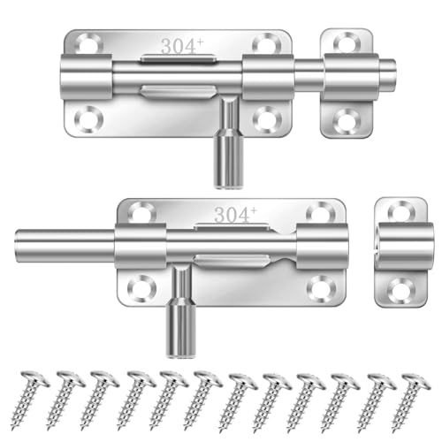 HOLIDYOYO 2 Stück Schiebetür Riegel Sicheres Schloss für Innentüren Gartentore und Schiebetüren Einfache Installation Elegantes Design mit Schlossloch für Zusätzliche HOLIDYOYO 2 Stück Schiebetür Riegel Sicheres Schloss für Innentüren Gartentore und Schiebetüren Einfache Installation Elegantes Design mit Schlossloch für Zusätzliche von HOLIDYOYO