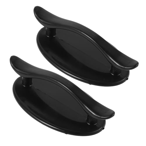 HOLIDYOYO 2 Stück Selbstklebende Möbelgriffe für Schränke und Einfache Montage ohne Bohren Geeignet für Glas und Metalloberflächen Schwarz Kratzfest Komfortabel Vielseitig Einsetzbar von HOLIDYOYO