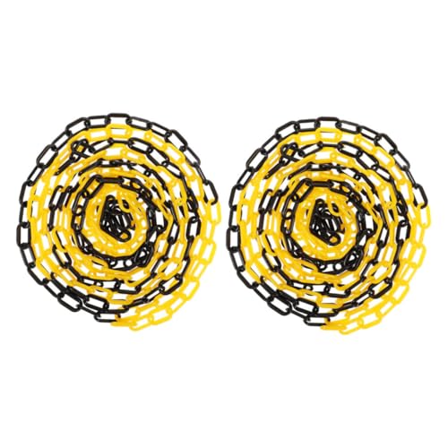 HOLIDYOYO 2 Stück Sicherheitskette für Verkehrssicherung Flexible Absperrkette aus Kunststoff für Menschenansammlungen und Verkehrskontrolle von HOLIDYOYO