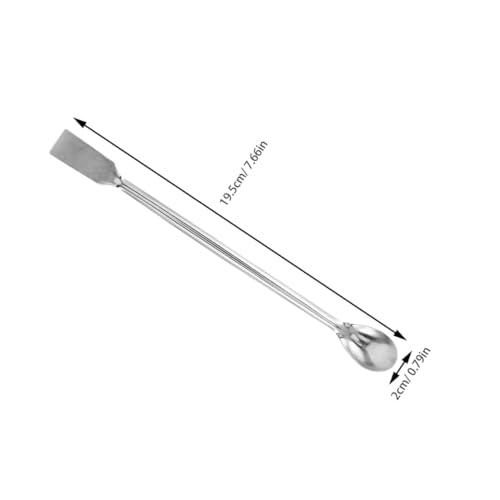 HOLIDYOYO 2 Stück Teiliges Laborspatel Edelstahl mit Langem Griff Hitzebeständiger Mikroschöpflöffel für Präzises Dosieren von Pulvern Ergonomisch Geformt für Labor Industrieanwendungen von HOLIDYOYO