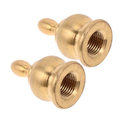 HOLIDYOYO 2 Stück Teiliges Lampenfinial aus Robustem Kupfer Dekorative Lampenschirmkappen mit Gewindemutter Einfach zu Montieren Passend für Tisch und Stehlampen Vielseitiges Lampenzubehör von HOLIDYOYO