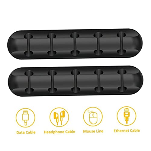 HOLIDYOYO 2 Stück Teiliges Silikon Kabelhalter Selbstklebend Kabelclips Organizer für Schreibtisch USB Ladekabel Ladegeräte Ordnung Desktop Drahtmanagement Schwarz HOLIDYOYO 2 Stück Teiliges Silikon Kabelhalter Selbstklebend Kabelclips Organizer für Schreibtisch USB Ladekabel Ladegeräte Ordnung Desktop Drahtmanagement Schwarz von HOLIDYOYO