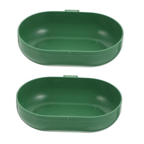 HOLIDYOYO 2 Stück Teiliges Vogelbad Kunststoff Badewannen mit Haken Praktische Vogelbäder für Käfige Leicht zu Installieren Grün Geeignet für Kanarienvögel Wellensittiche und Papageien von HOLIDYOYO