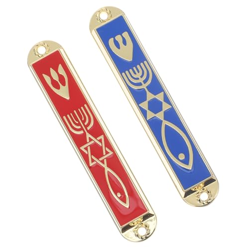 HOLIDYOYO 2 Stück Tür Post Holy Scroll Dekoration Mit Gebetswand Urlaub Für Heilig Mizwa Religiöses Mesusa-Handwerk Religiöse Torpfosten-mesusa Mesusa- Zinklegierung von HOLIDYOYO