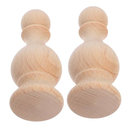 HOLIDYOYO 2 Stück Unbehandelte Massivholz Dekorative Post Kappen Handgeschnitzte Vintage Baluster Aufsätze Für Möbel Treppengeländer Bettpfosten Holzbalken Verzierungen von HOLIDYOYO