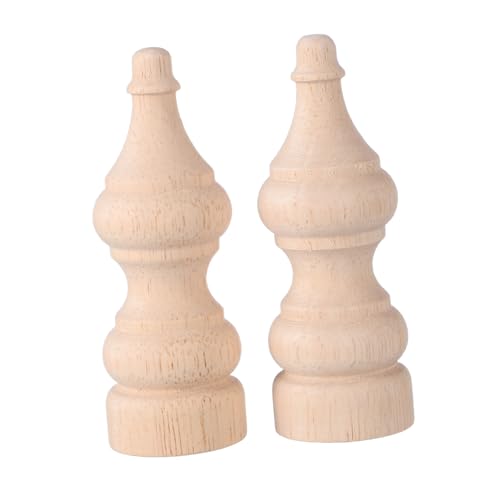 HOLIDYOYO 2 Stück Unbemalte Holzspindeln für Romantische Säulen Dekoration Unfertige Säulen für Diy Projekte Möbel und Bastelarbeiten für Vorhangstangen und Bettpfosten von HOLIDYOYO