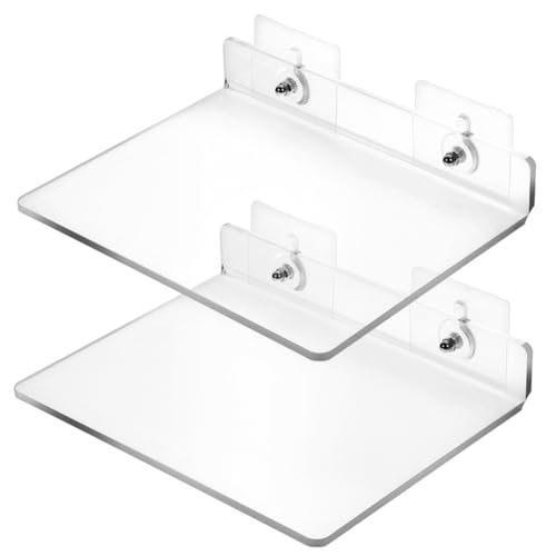HOLIDYOYO 2 Stück Wandregal aus Acryl Bohrfreie Montage für Badezimmer Optimiert Platz und Bietet Eleganten Stauraum für Kleine Räume HOLIDYOYO 2 Stück Wandregal aus Acryl Bohrfreie Montage für Badezimmer Optimiert Platz und Bietet Eleganten Stauraum für Kleine Räume von HOLIDYOYO