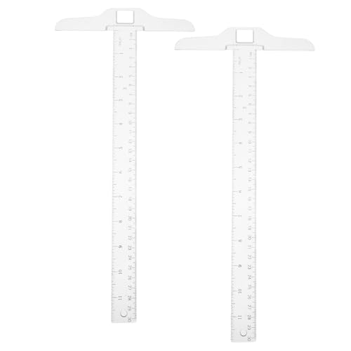 HOLIDYOYO 2 Stücke T-förmiges Lineal Dual Messwerkzeug Quadratmelder Metrisch T- lineal HOLIDYOYO 2 Stücke T-förmiges Lineal Dual Messwerkzeug Quadratmelder Metrisch T- lineal von HOLIDYOYO