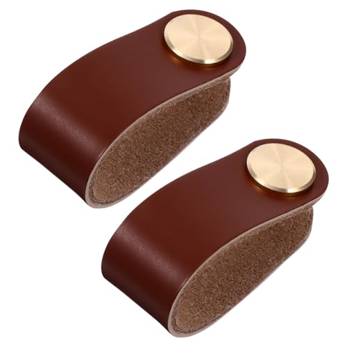 HOLIDYOYO 2 Teiliges Möbelgriff Schrankgriffe aus Braunem Rindsleder Strapazierfähige Schubladengriffe für Kommode Kleiderschrank Türen Einfache Montage Vielseitig für Wohnzimmer und HOLIDYOYO 2 Teiliges Möbelgriff Schrankgriffe aus Braunem Rindsleder Strapazierfähige Schubladengriffe für Kommode Kleiderschrank Türen Einfache Montage Vielseitig für Wohnzimmer und von HOLIDYOYO