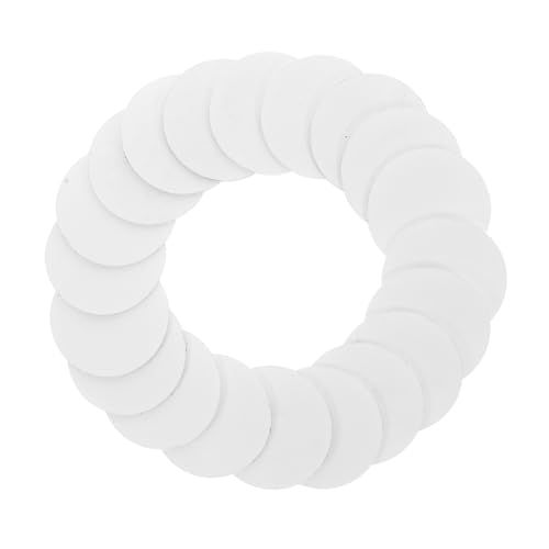 HOLIDYOYO 20 Paar Fixierpflaster Kleine Runde Befestigungspunkte Klebepunkte Klebeband Selbstklebende Punkte Abnehmbare Teppichaufkleber Polyestermischung Weiß von HOLIDYOYO