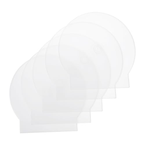 HOLIDYOYO 20 Stück CD Aufbewahrungsbox aus Hochwertigem Kunststoff Transparente Halbrunde Schutzhülle für Optische Disks Platzsparendes Design mit Rillen für Stabile Lagerung Kratzfest und von HOLIDYOYO