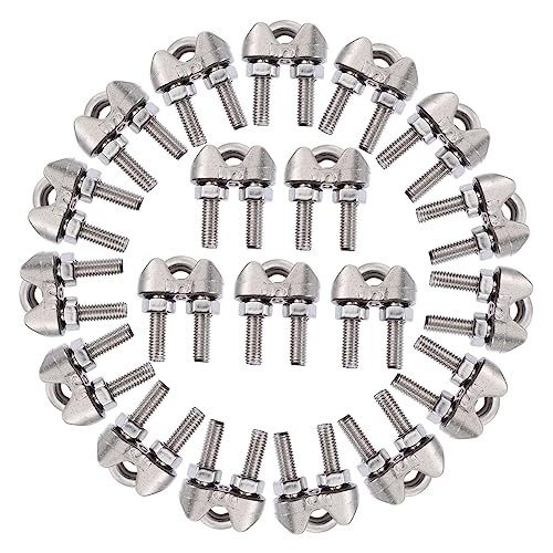 HOLIDYOYO 20 Stück Drahtseil Klemmen Hochwertige Befestigungsclips für Seil Kabel und Schilder für Outdoor Anwendungen und Temporäre Absperrungen HOLIDYOYO 20 Stück Drahtseil Klemmen Hochwertige Befestigungsclips für Seil Kabel und Schilder für Outdoor Anwendungen und Temporäre Absperrungen von HOLIDYOYO