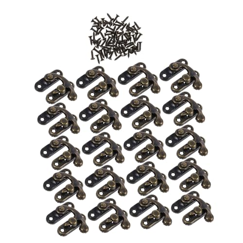 HOLIDYOYO 20 Stück Mini Swing Arm Clasp Latch Retro Haken mit Schrauben für Schmuckkästen Kosmetikboxen und Geschenkkisten Antike Metallverschlüsse mit Geschwungenem Design HOLIDYOYO 20 Stück Mini Swing Arm Clasp Latch Retro Haken mit Schrauben für Schmuckkästen Kosmetikboxen und Geschenkkisten Antike Metallverschlüsse mit Geschwungenem Design von HOLIDYOYO