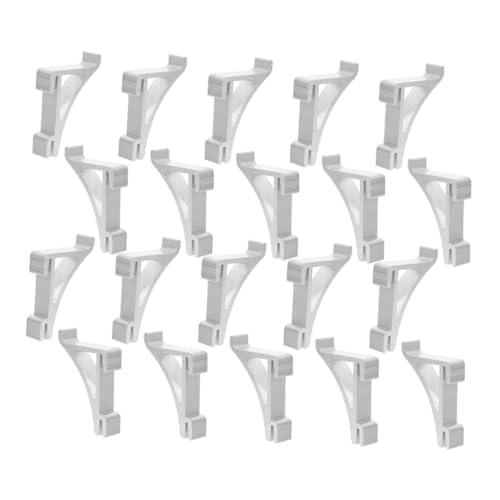 HOLIDYOYO 20 Stück Teiliges Aluminium Regalklammern für Gefrierschränke und Kühlschränke Stabile Kühlregalhalter mit Einfacher Montage Platzsparende Clips für Effiziente Lagerung und Hohe von HOLIDYOYO