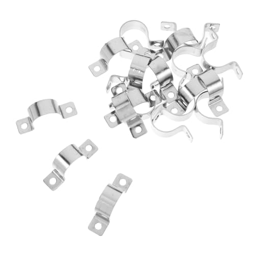 HOLIDYOYO 20 Stück Teiliges Edelstahl U rohrschellen Heavy Duty Rohrschellen zur Kabel Elektroleitungsbefestigung Langlebige Kabelschellen für Innen Außenbereich Korrosionsbeständig von HOLIDYOYO