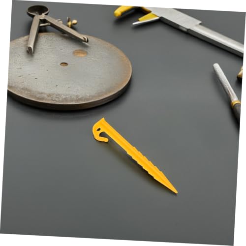 HOLIDYOYO 20 Stück Teiliges Gelbe Kunststoff Zeltheringe Windresistente Sandnägel mit Einzigartigem für Sicheren Halt Am Strand Camping Wandern und Outdoor Einsätze von HOLIDYOYO