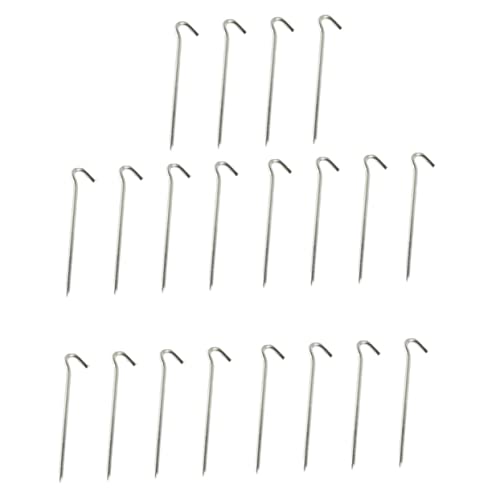 HOLIDYOYO 20 Stück Teiliges Zelt Heringe aus Robustem Fragezeichenform Wetterfeste Zeltnägel für Camping Garten Pavillons Langlebige Erdnägel für Harten Boden und Weiche Erde von HOLIDYOYO
