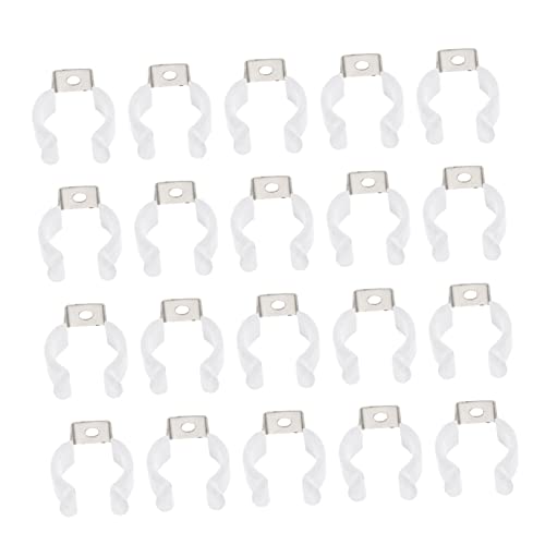 HOLIDYOYO 20 Stück U Clips Halter für LED Röhren Lampenhalterung für Leuchtstofflampen Weiß Installieren Langlebig und Kratzfest von HOLIDYOYO
