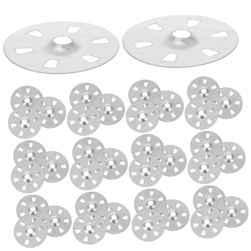 HOLIDYOYO 200 Stück Schaumstoff dämmstoffteller mit Sechs Löchern Verzinkte für Gipskarton Isolierplatten Stabile Befestigung und Hohe Isolationsleistung HOLIDYOYO 200 Stück Schaumstoff dämmstoffteller mit Sechs Löchern Verzinkte für Gipskarton Isolierplatten Stabile Befestigung und Hohe Isolationsleistung von HOLIDYOYO
