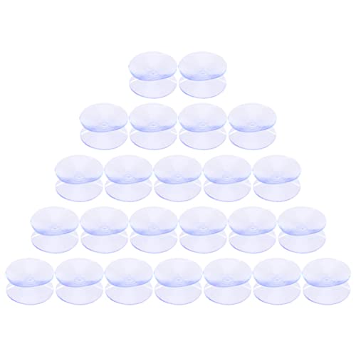 HOLIDYOYO 24 Stück Doppelseitige Saugnäpfe für Tischplatten Antirutsch Pads für Glasoberflächen Transparent Abstandshalter für Couchtische und Esstische von HOLIDYOYO
