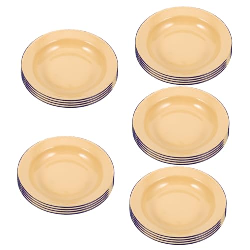 HOLIDYOYO 25 STK Emailleplatte Mehlschüssel Obstschale Schüssel zum Servieren von Speisen Emaille-Tabletts hochzeitsdekoration Geschirrset Vintage Emailleteller Wiederverwendbarer Teller von HOLIDYOYO
