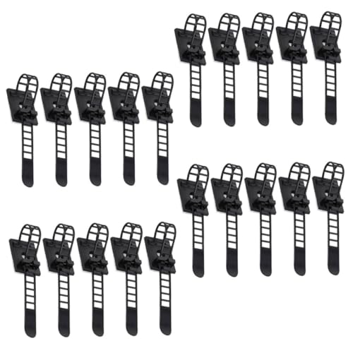 HOLIDYOYO 25 Stck Teiliges Verstellbares Kabelclips mit Selbstklebendem Design Robuste Kabelhalter zur Flexiblen Kabelführung und Kabelmanagement Am Schreibtisch für Ordentliche und von HOLIDYOYO